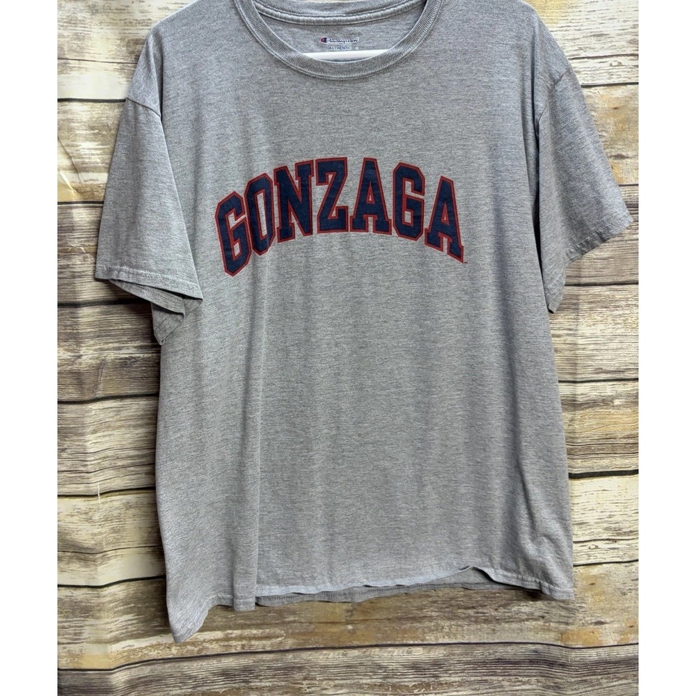 Vintage Gonzaga Bulldogs Classic Logo T-shirt Men's Large‎ Short Sleeve Gray